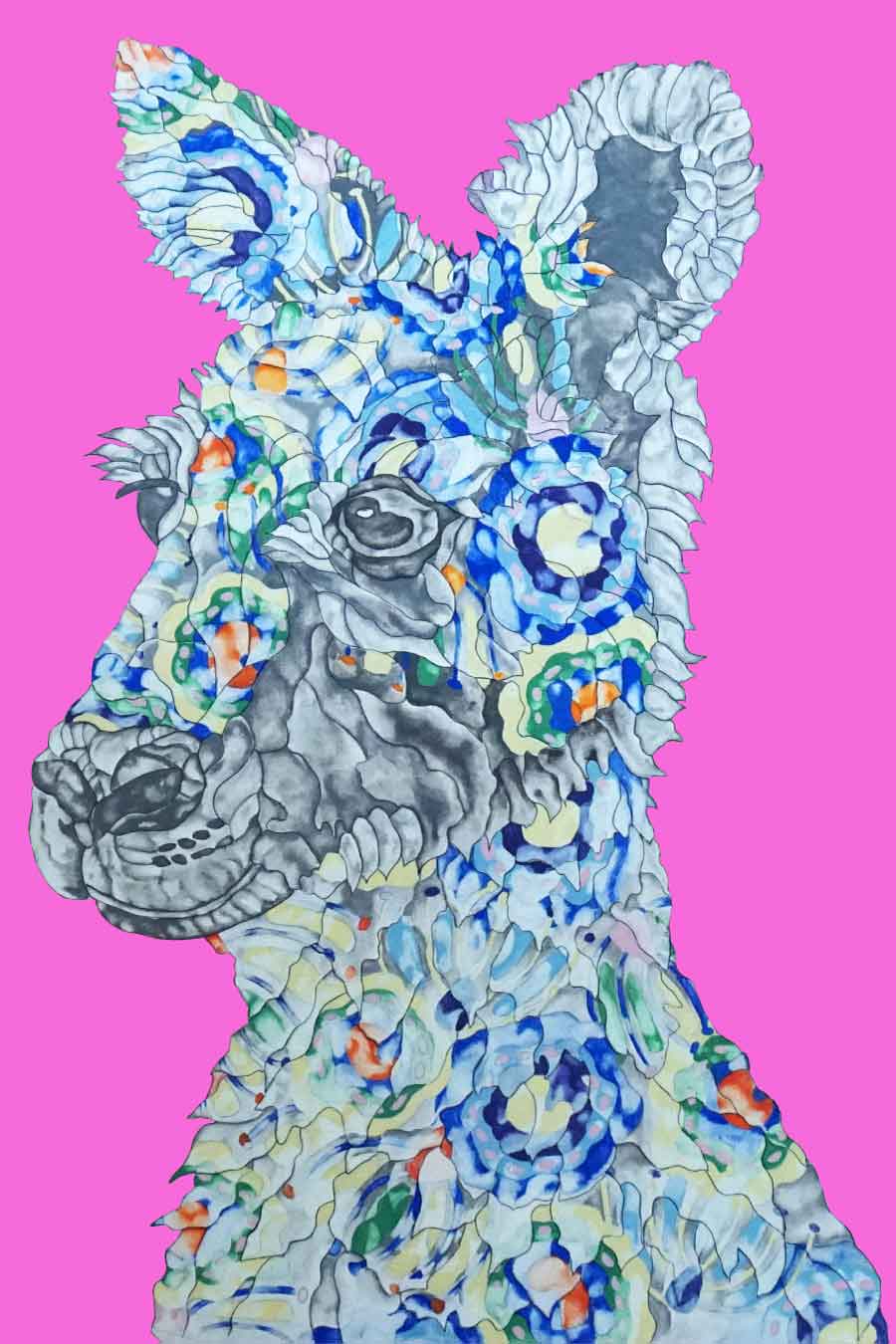 Ocean Day Dreaming KANGAROO - IN THE PINK.