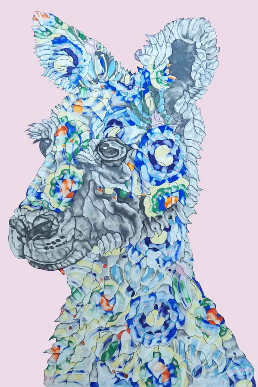 Ocean Day Dreaming KANGAROO - LIGHT PINK.