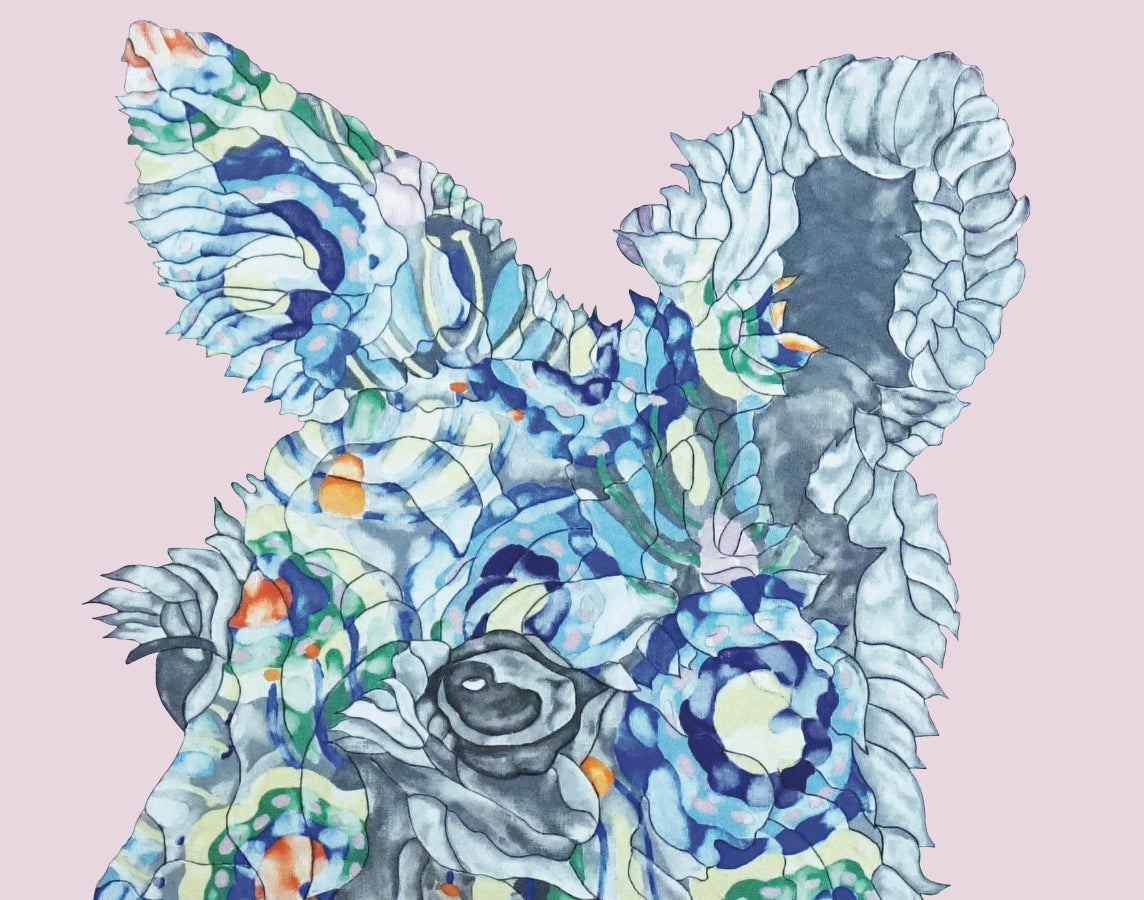 Ocean Day Dreaming KANGAROO - LIGHT PINK.