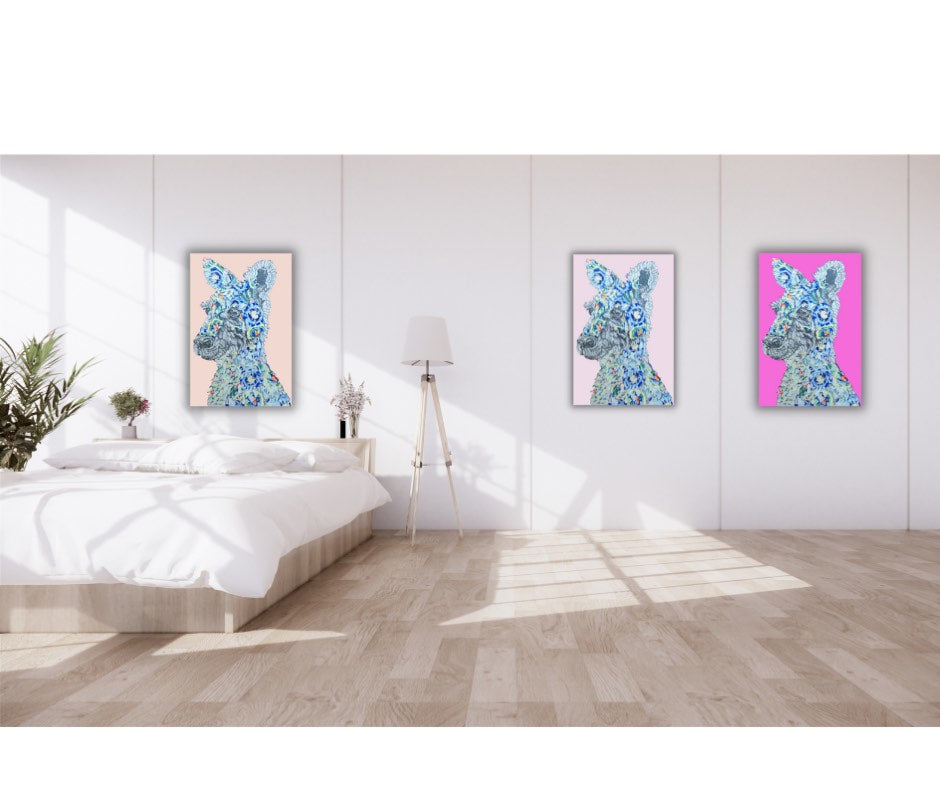Ocean Day Dreaming KANGAROO - LIGHT PINK.